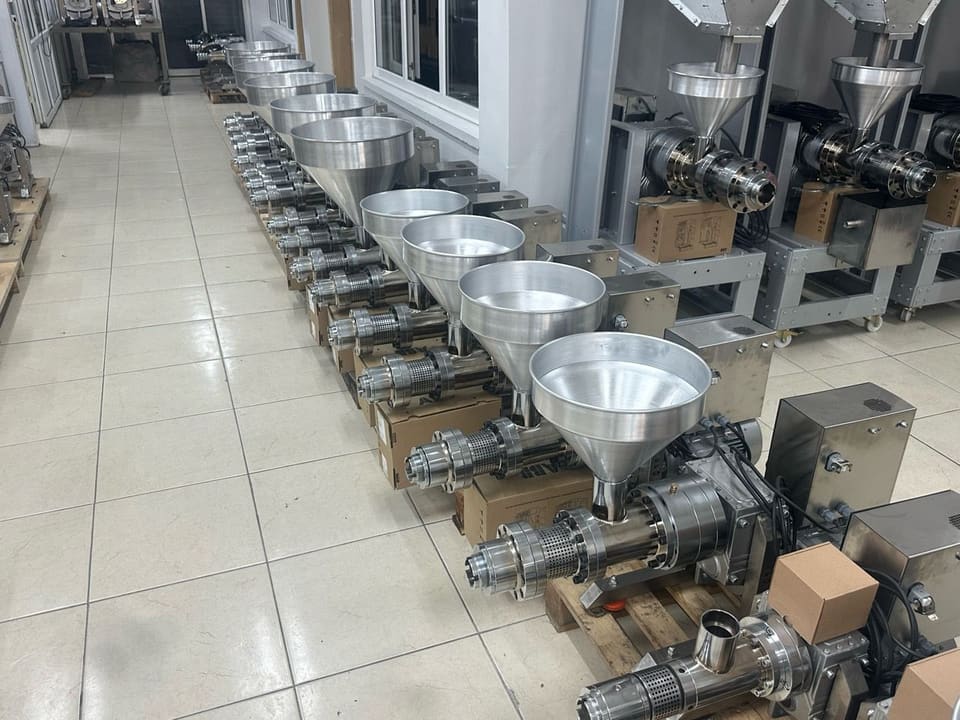 ColdSeedPress cold oil press machines lined up for dispatch — view 2 of 2